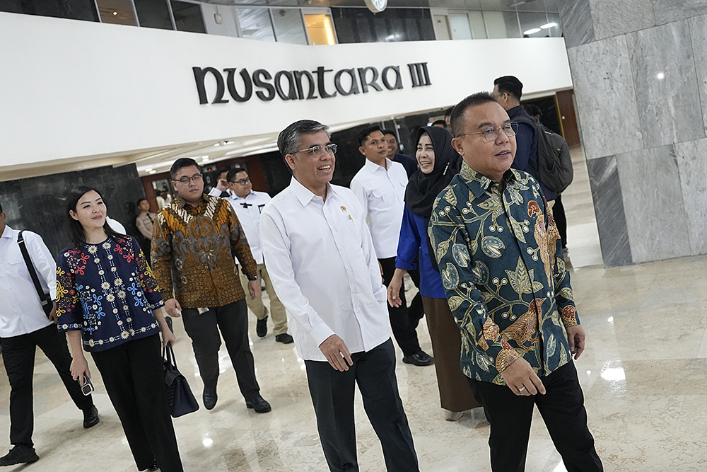 DPR memfasilitasi pertemuan perwakilan TikTok di Indonesia yang mengakuisisi Tokopedia dengan Kementerian Ketenagakerjaan. (BeritaNasional/Elvis/HO Yoga)