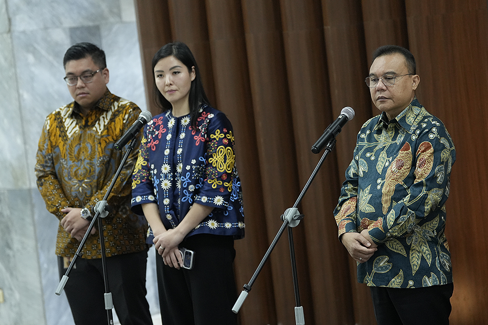 DPR memfasilitasi pertemuan perwakilan TikTok di Indonesia yang mengakuisisi Tokopedia dengan Kementerian Ketenagakerjaan. (BeritaNasional/Elvis/HO Yoga)