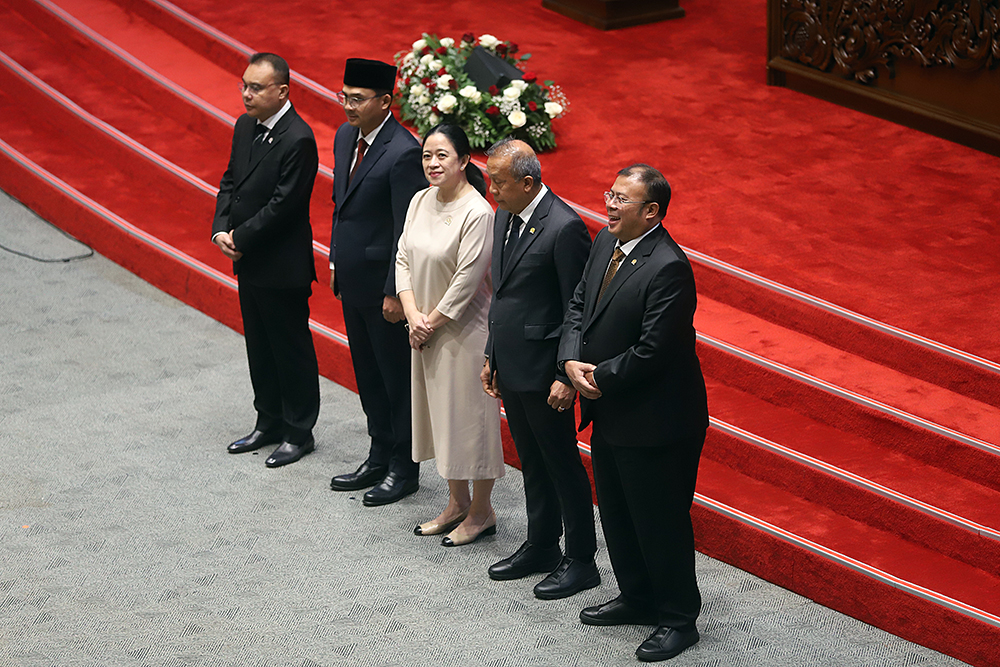 Pimpinan DPR melantik Fauqi Hapidekso sebagai anggota pengganti antarwaktu (PAW) DPR RI masa jabatan 2024-2029. (BeritaNasional/Elvis Sendouw)