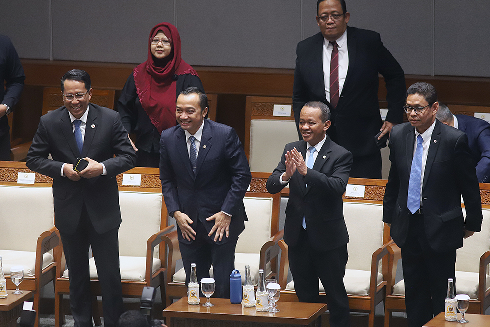 Pengesahan revisi UU Minerba digelar dalam Rapat Paripurna ke-13 Masa Persidangan II Tahun Sidang 2024-2025 . (BeritaNasional/Elvis Sendouw)