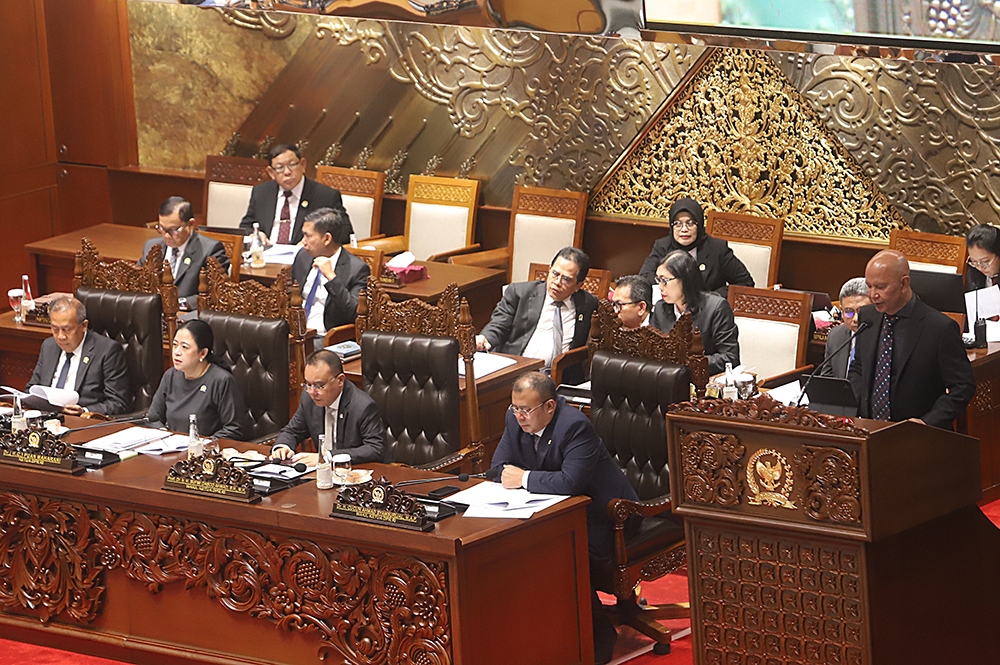 DPR mengesahkan Rancangan Undang-Undang (RUU) Anggaran Pendapatan dan Belanja Negara (APBN) 2026. (BeritaNasional/Elvis Sendouw)
