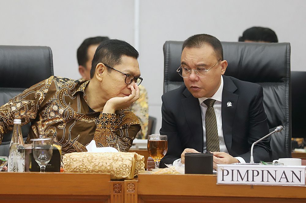 Pimpinan DPR RI menerima audiensi  Asosiasi Motor Listrik Indonesia. (BeritaNasional/Elvis Sendouw)