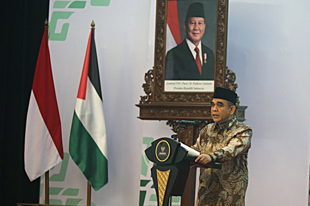 Expose Laporan Bantuan Kemanusiaan Membasuh Luka Palestina BAZNAS. (BeritaNasional/Elvis Sendouw)