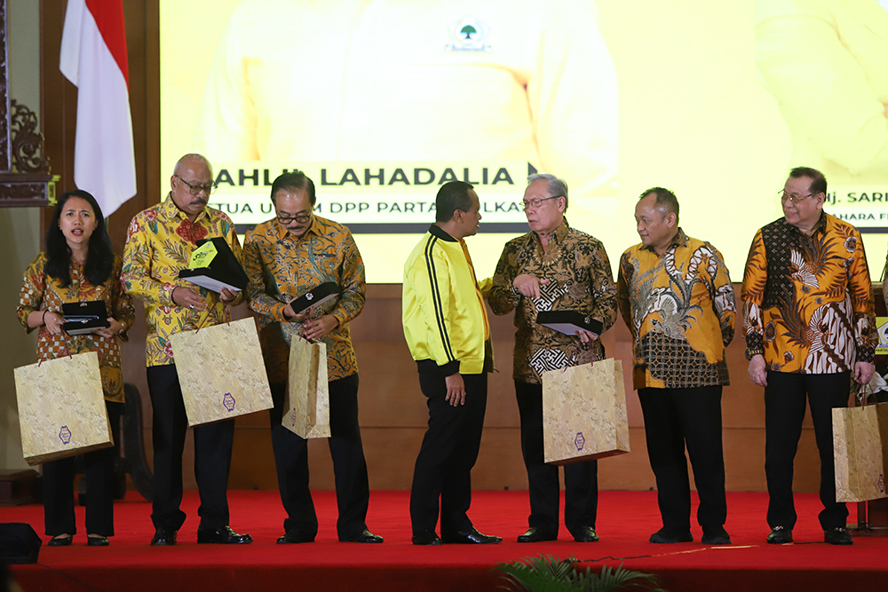 Peringatan HUT ke-57 Partai Golkar di DPR. (BeritaNasional/Elvis Sendouw)