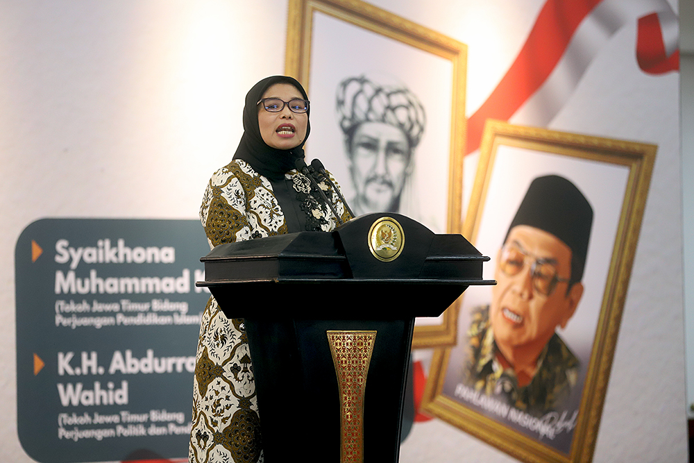 Tasyakuran penganugerahan gelar Pahlawan Nasional kepada dua tokoh besar bangsa yakni Syaikhona Muhammad Kholil Bangkalan dan KH Abdurrahman Wahid (Gus Dur). (BeritaNasional/Elvis Sendouw)