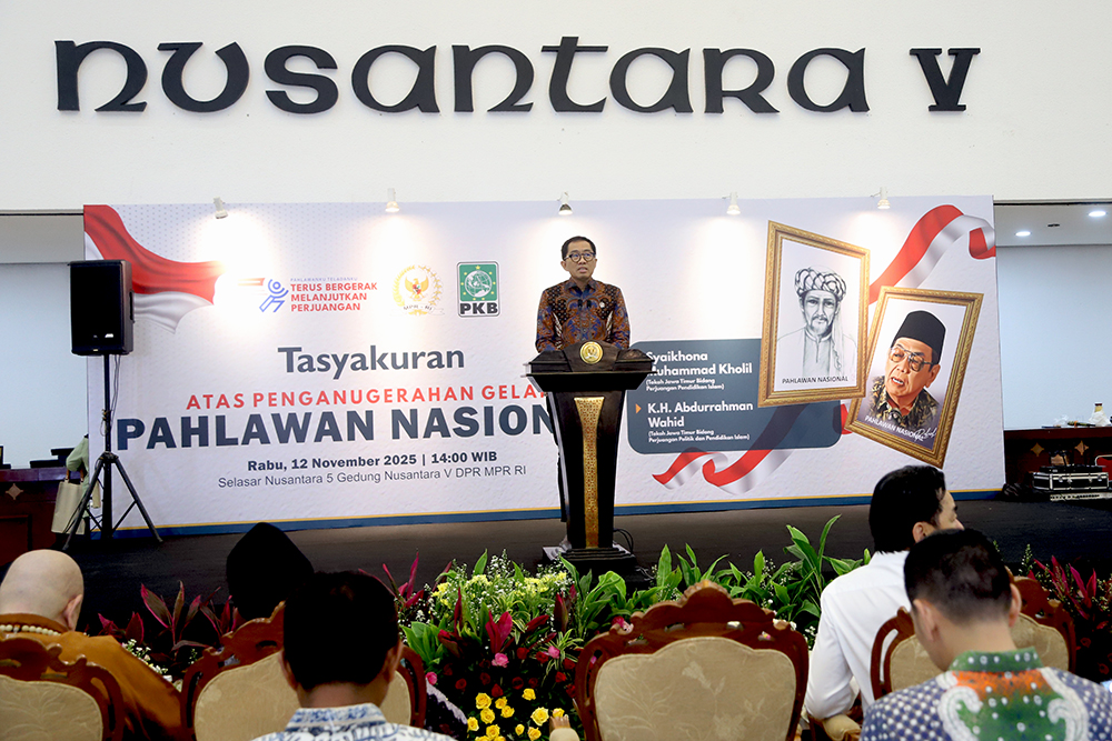Tasyakuran penganugerahan gelar Pahlawan Nasional kepada dua tokoh besar bangsa yakni Syaikhona Muhammad Kholil Bangkalan dan KH Abdurrahman Wahid (Gus Dur). (BeritaNasional/Elvis Sendouw)