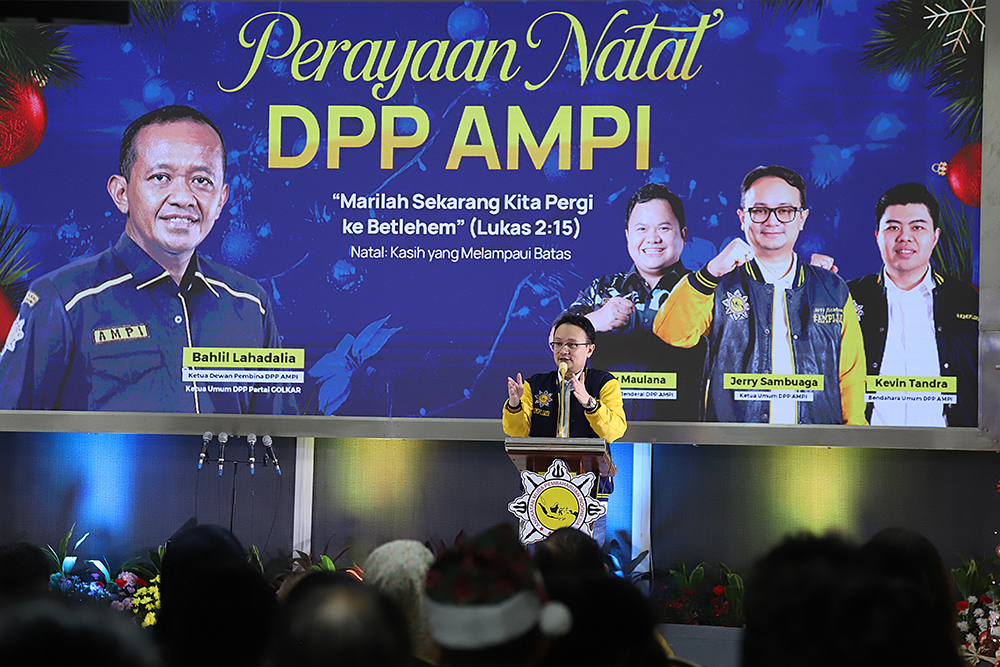 AMPI Golkar gelar perayaan natal di DPP Partai Golkar. (BeritaNasional/Elvis Sendouw)