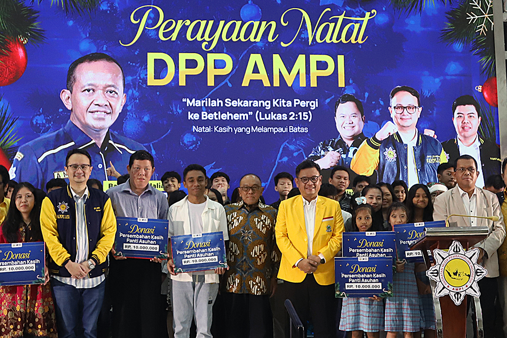 AMPI Golkar gelar perayaan natal di DPP Partai Golkar. (BeritaNasional/Elvis Sendouw)