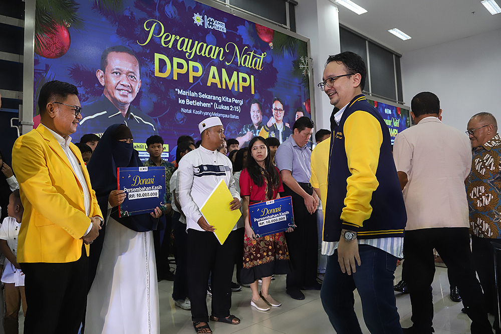 AMPI Golkar gelar perayaan natal di DPP Partai Golkar. (BeritaNasional/Elvis Sendouw)