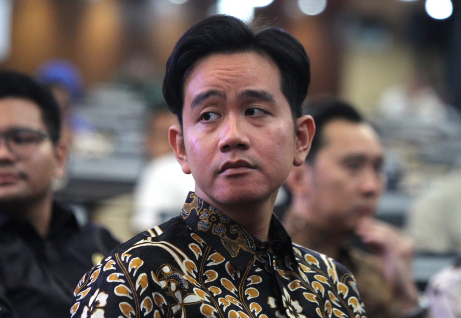 Wakil Presiden Terpilih Gibran Rakabuming Raka menghadiri geladi bersih pelantikan Presiden-Wakil Presiden Terpilih di kompleks parlemen, Senayan, Jakarta, Sabtu (19/10/2024).  (Beritanasional.com/Oke Atmaja)