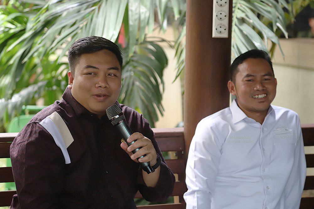 KWP bersama DPR menggelar Halal Bihalal bersama para jurnalis parlemen. (BeritaNasional/Elvis Sendouw)