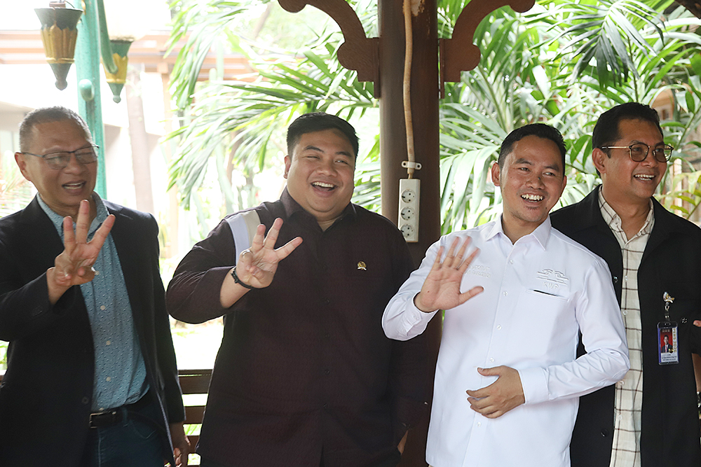 KWP bersama DPR menggelar Halal Bihalal bersama para jurnalis parlemen. (BeritaNasional/Elvis Sendouw)