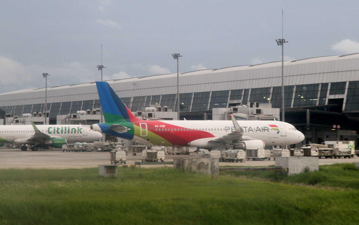 Pesawat udara Airbus A320 yang dioperasikan maskapai penerbangan Citilink parkir di Bandara Soekarno Hatta, Tangerang, Banten, Kamis (05/12/2024).(BeritaNasional.com/Oke Atmaja)