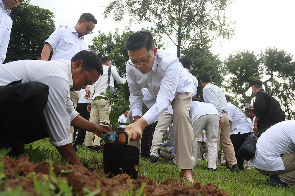 Fraksi Partai Gerindra DPR menggelar sejumlah kegiatan sosial dalam perayaan HUT Partai Gerindra di DPR. (BeritaNasional/Elvis Sendouw)