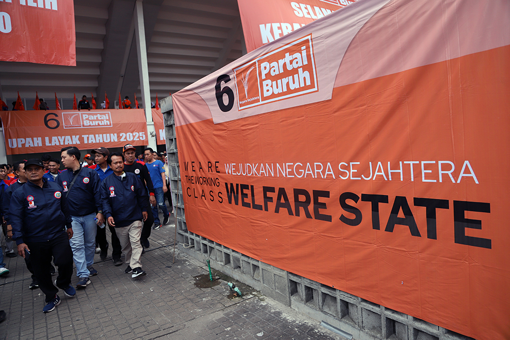 HUT ke 3 Partai Buruh di Istora Senayan. (BeritaNasional/Elvis Sendouw)