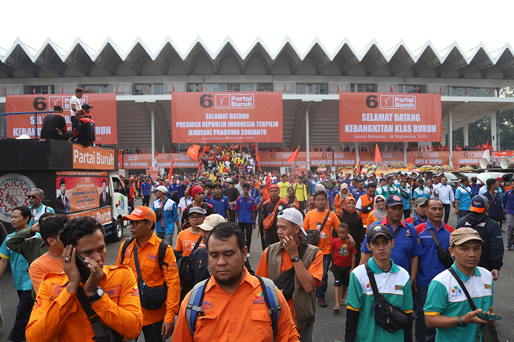 HUT ke 3 Partai Buruh di Istora Senayan. (BeritaNasional/Elvis Sendouw)