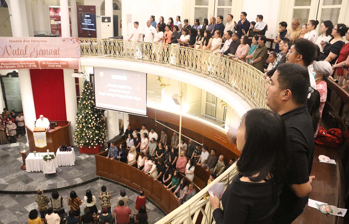 Ibadah Misa Natal di Jakarta. (Beritanasional/Oke Atmaja)