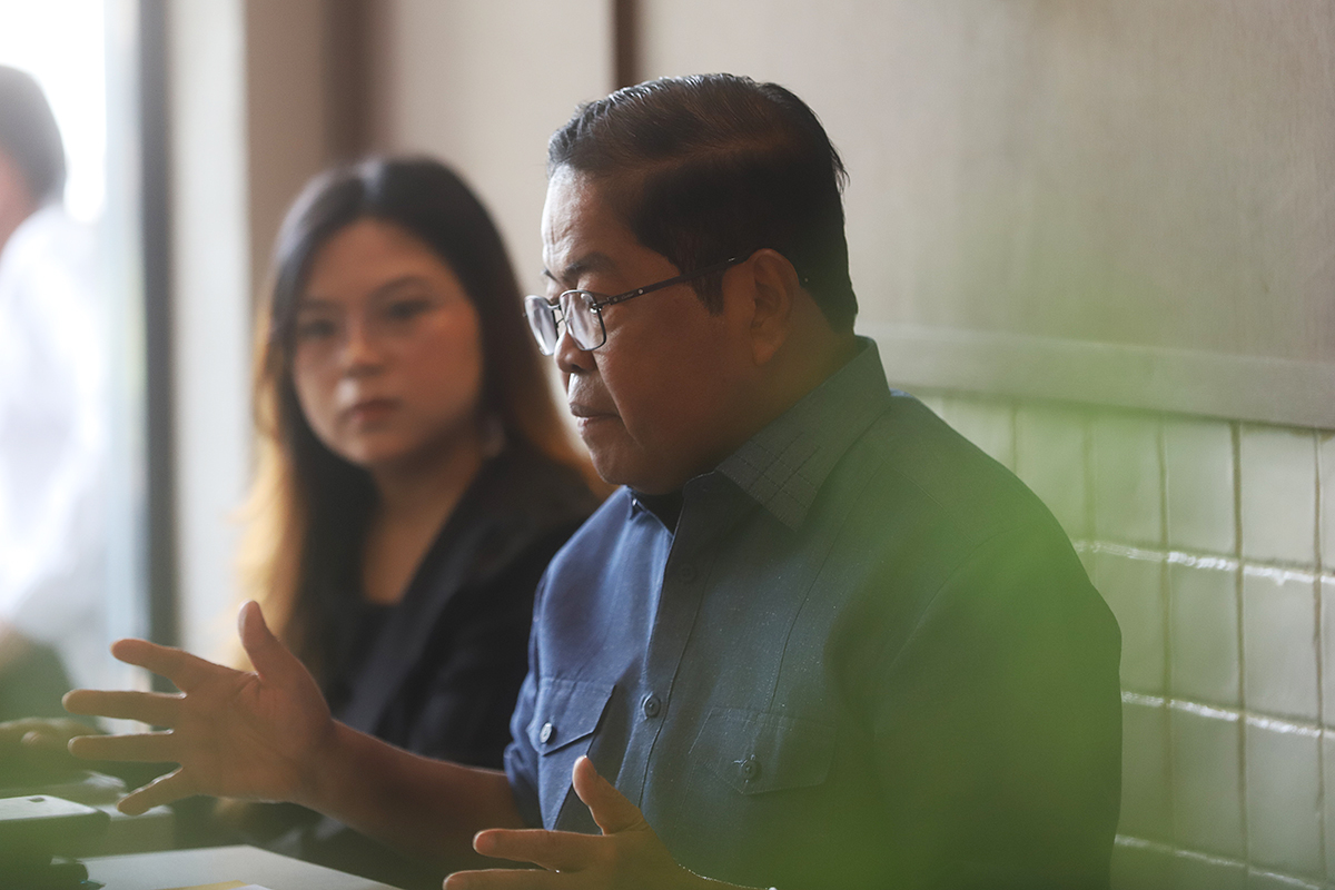 Wakil Ketua Umum Partai Golkar Bidang Kebijakan Publik, Idrus Marham membahas film dokumenter Pesta Babi. (BeritaNasional/Elvis Sendouw)