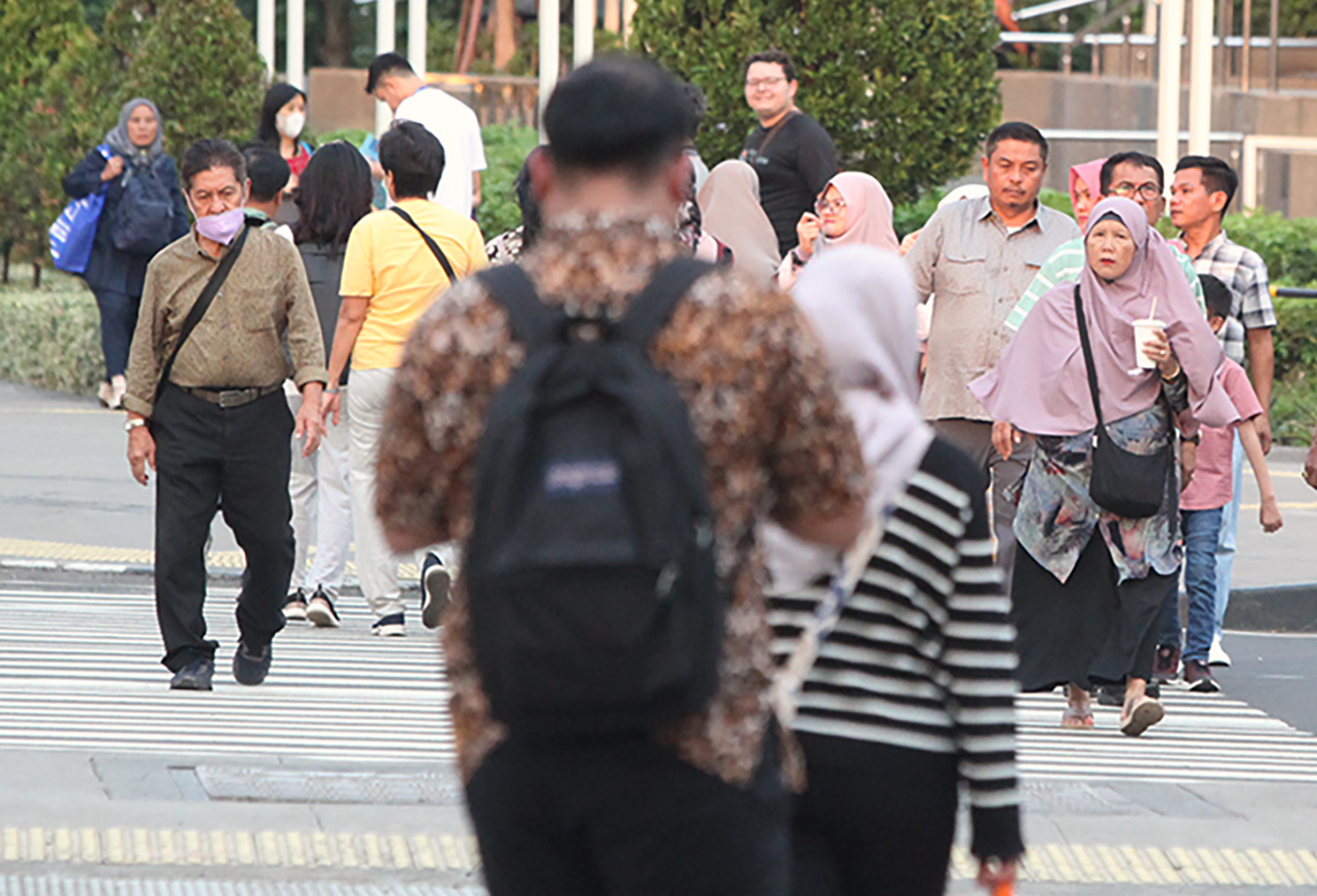 Suasana di Jalan MH.Thamrin,Jakarta Pusat, Rabu (10/7/2024). (BeritaNasional.com/Oke Atmaja)