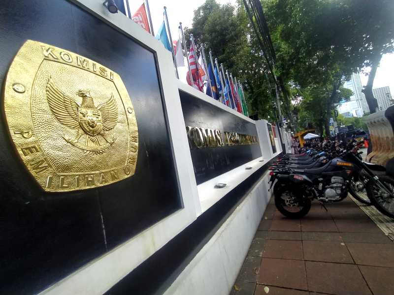 Suasana di Gedung KPU, Jakarta, Selasa (19/3).  (Indonesiaglobe/Oke Atmaja)