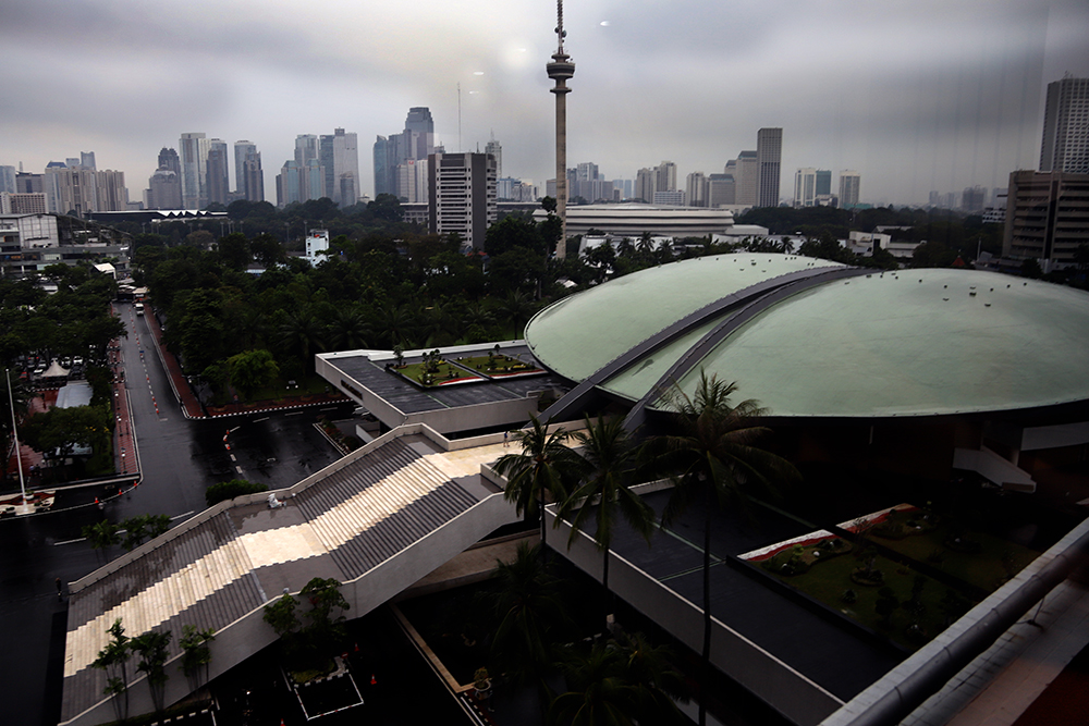 Ilustrasi gedung DPR RI. (BeritaNasional/Elvis Sendouw)
