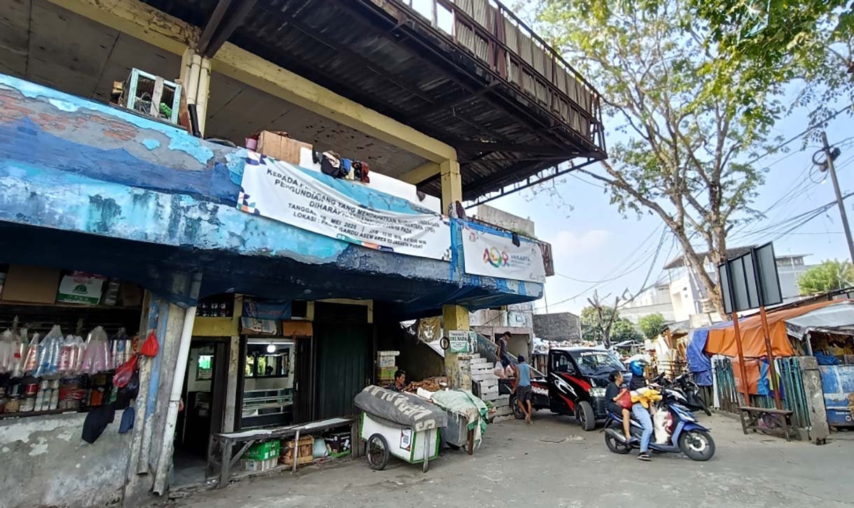 Suasana di Pasar Gardu Asem, Jakarta, Selasa (9/9/2025).  (Beritanasional.com/Oke Atmaja)