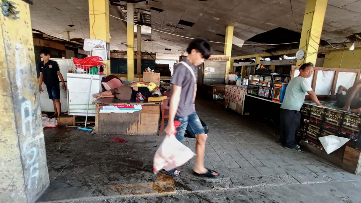 Suasana di Pasar Gardu Asem, Jakarta, Selasa (9/9/2025).  (Beritanasional.com/Oke Atmaja)