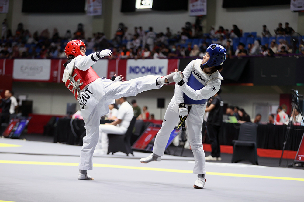 Sebanyak 21 negara berpartisipasi dalam Kejuaraan Taekwondo Asia Piala Kasad atau Kasad 6th Asian Taekwondo Open Championship 2024. (BeritaNasional/HO TNI/Elvis Sendouw)