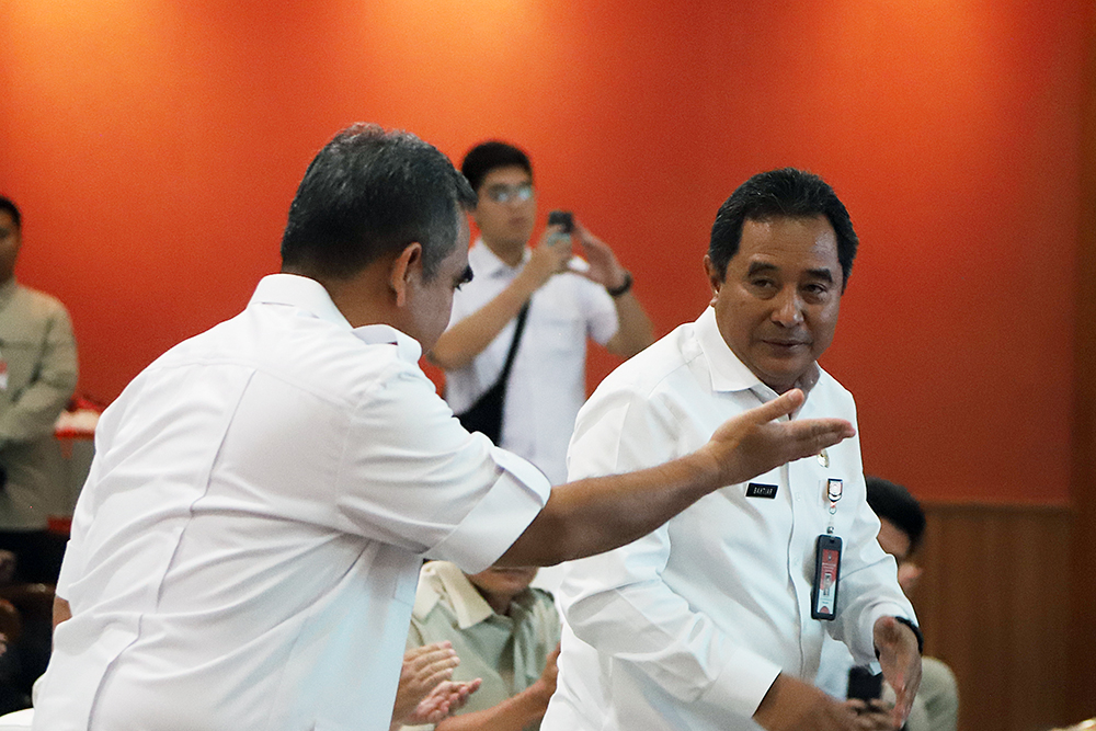 Kemendagri Beri Dana Bantuan ke Partai Gerindra Serah terima bantuan keuangan Partai Politik (Parpol) Tahun 2025 . (BeritaNasional/Elvis Sendouw)