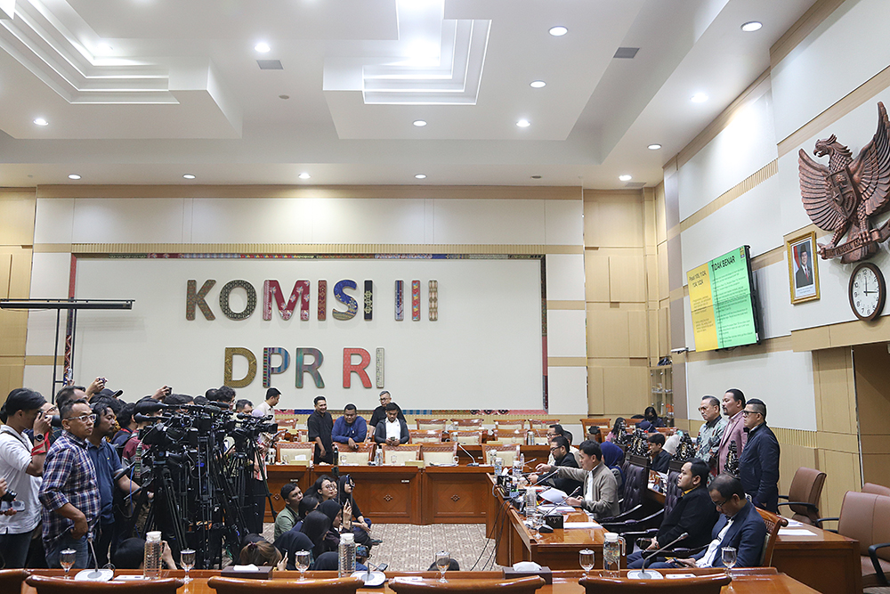 Komisi III DPR Buka Peluang Tambah Usia Pensiun Anggota Polri (BeritaNasional/Elvis Sendouw)