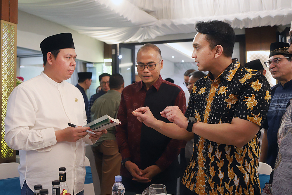 Ketua Dewan Perwakilan Daerah (DPD) RI, Sultan Baktiar Najamudin, menggelar acara buka puasa bersama (bukber) dengan insan pers. (BeritaNasional/Elvis Sendouw)