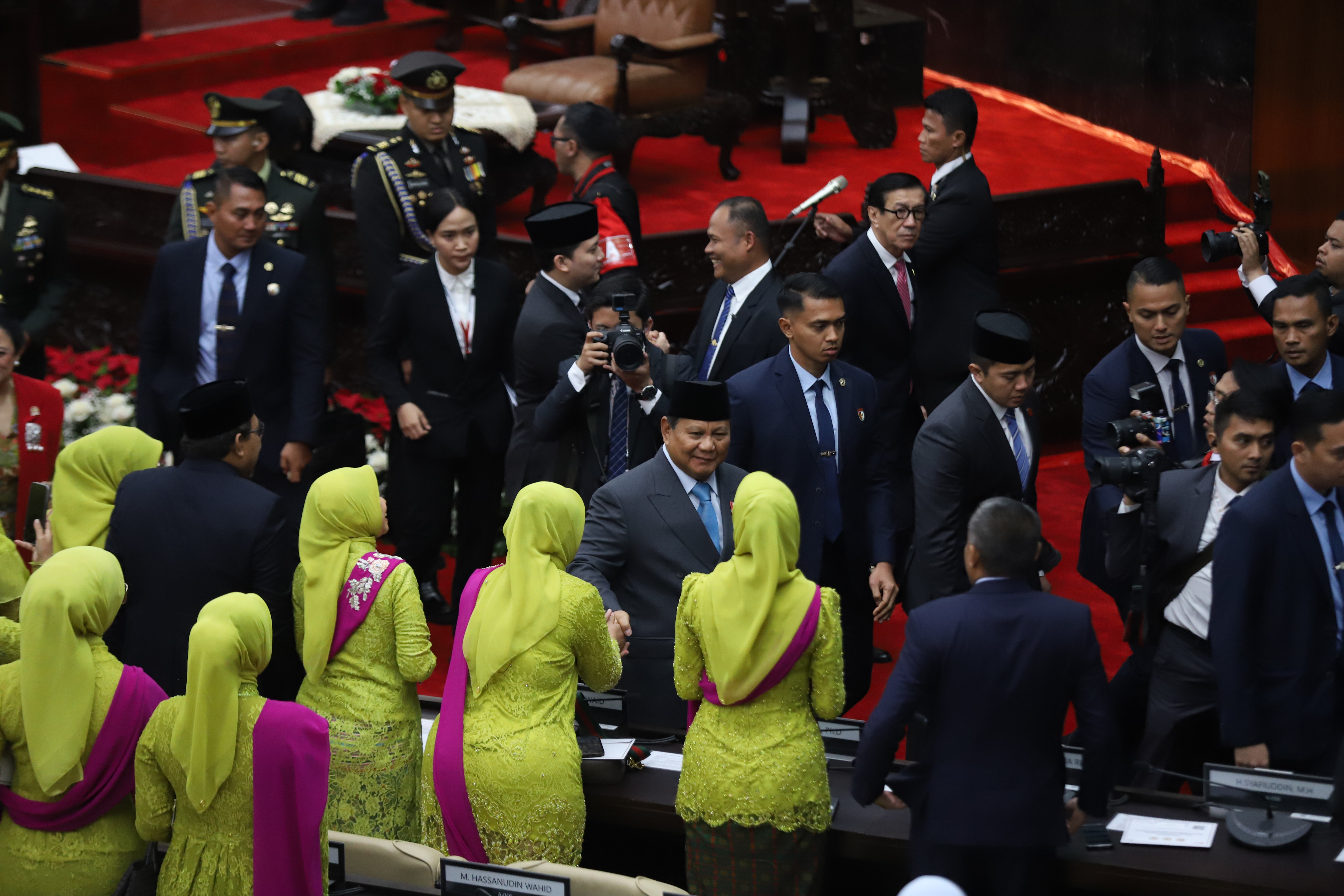 Ketua DPR Puan Maharani sampaikan pidato pada sidang Tahunan 2025. (BeritaNasional/Elvis Sendouw)