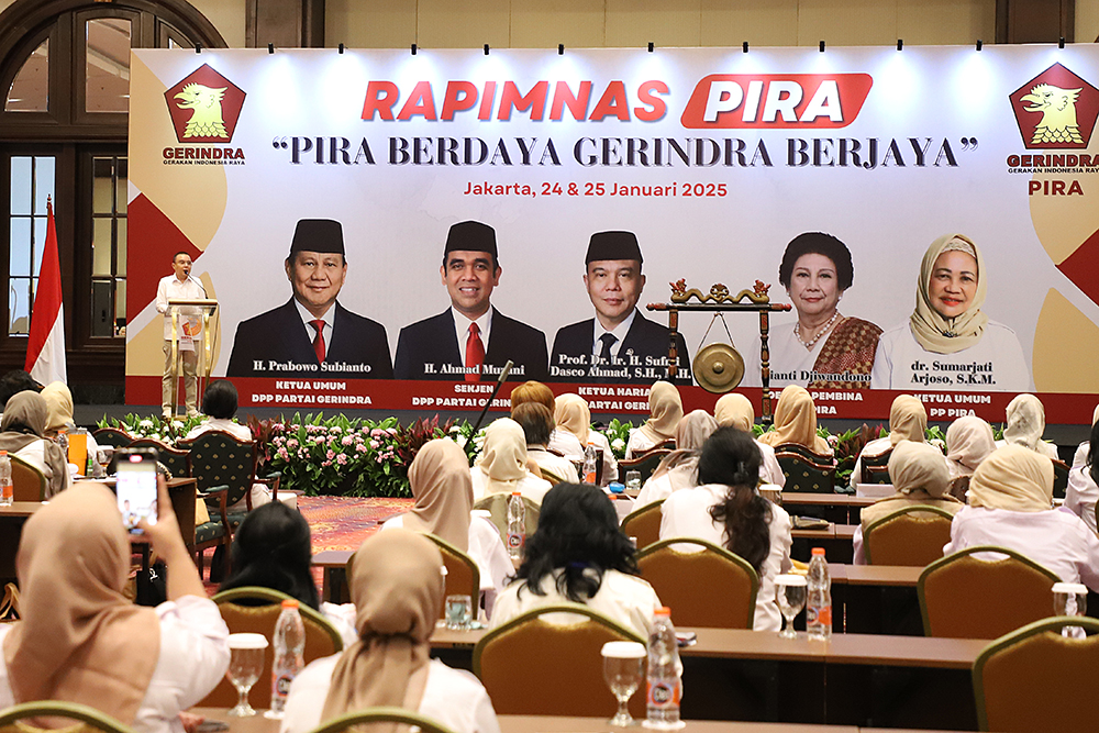 Rapimnas PIRA 2025 usung tema "PIRA Berdaya Gerindra Berjaya". (BeritaNasional/Elvis Sendouw)