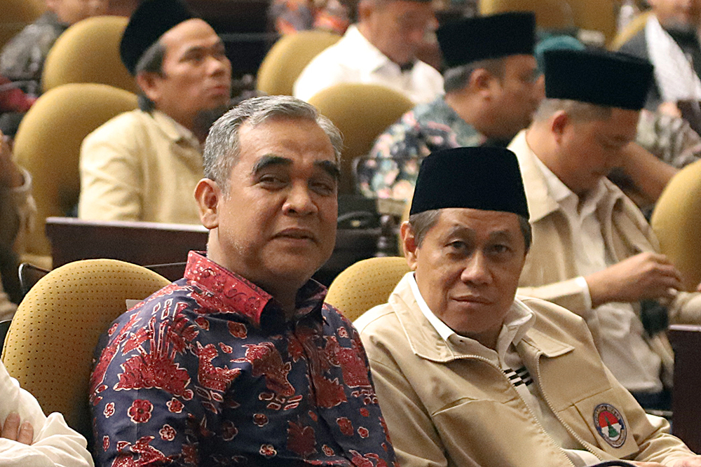 Ketua MPR Hadiri Pelantikan Pengurus Pusat KB PII Pelantikan Pengurus Pusat Keluarga Besar Pelajar Islam Indonesia (PP KB PII) Periode 2024–2028 di Gedung Nusantara V Kompleks DPR. (BeritaNasional/Elvis Sendouw)