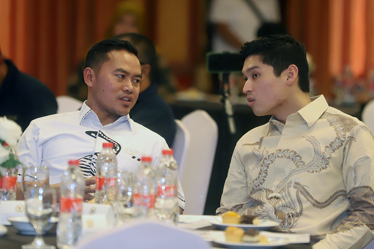 Koordinatoriat Wartawan Parlemen dan DPR bersinergi dengan Wakil Gubernur Banten Achmad Dimyati Natakusumah mengawal Demokrasi. (BeritaNasional/Elvis Sendouw)