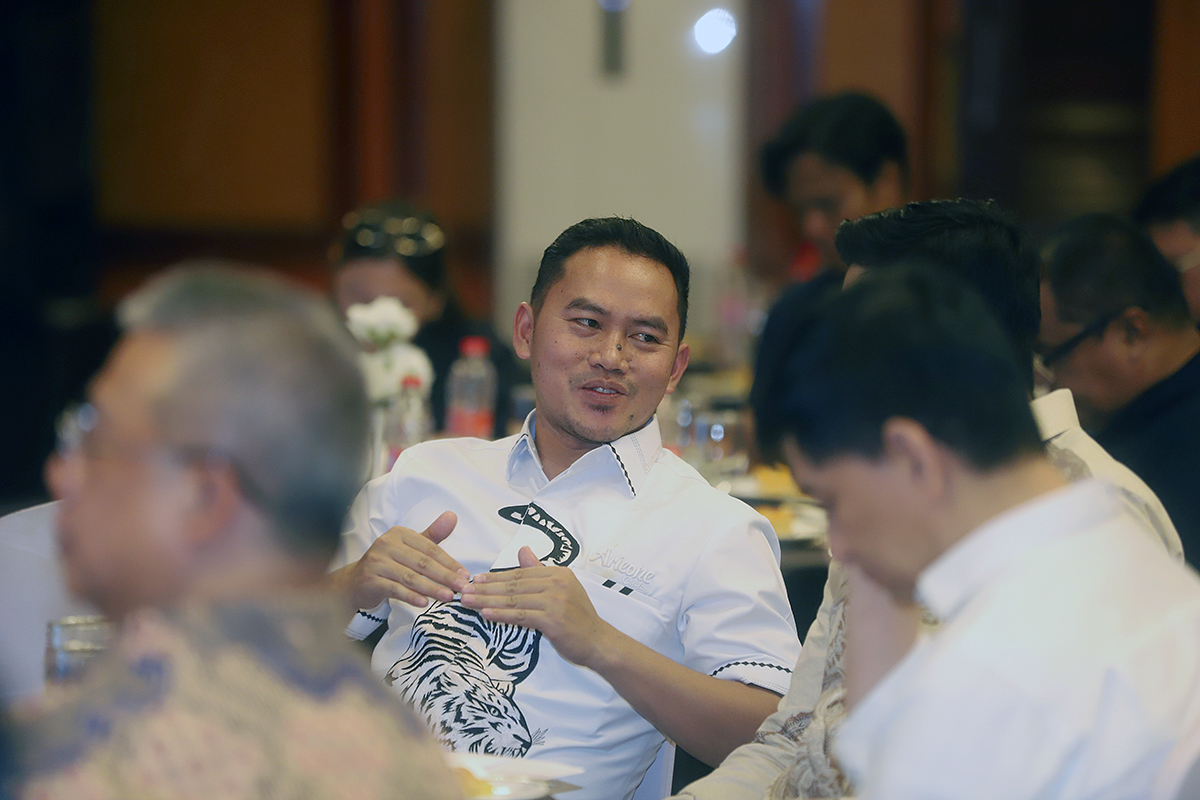 Koordinatoriat Wartawan Parlemen dan DPR bersinergi dengan Wakil Gubernur Banten Achmad Dimyati Natakusumah mengawal Demokrasi. (BeritaNasional/Elvis Sendouw)