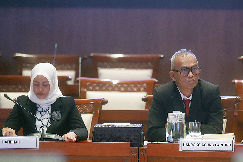 Komisi I DPR menggelar uji kelayakan dan kepatutan (fit and proper test) terhadap 21 calon anggota Komisi Informasi Pusat (KIP) periode 2026-2030. (BeritaNasional/Elvis Sendouw)