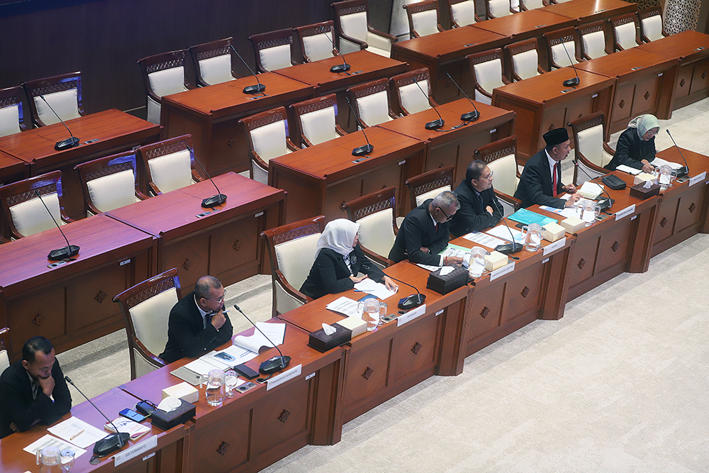 Komisi I DPR menggelar uji kelayakan dan kepatutan (fit and proper test) terhadap 21 calon anggota Komisi Informasi Pusat (KIP) periode 2026-2030. (BeritaNasional/Elvis Sendouw)