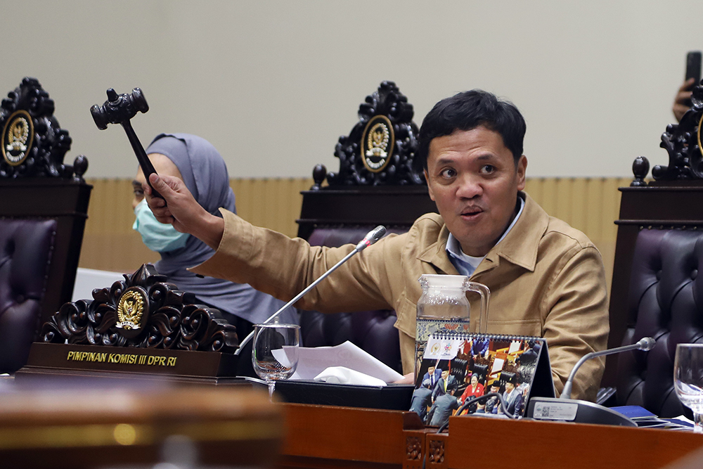 Ketua Komisi III DPR Habiburokhman (BeritaNasional/Elvis Sendouw)