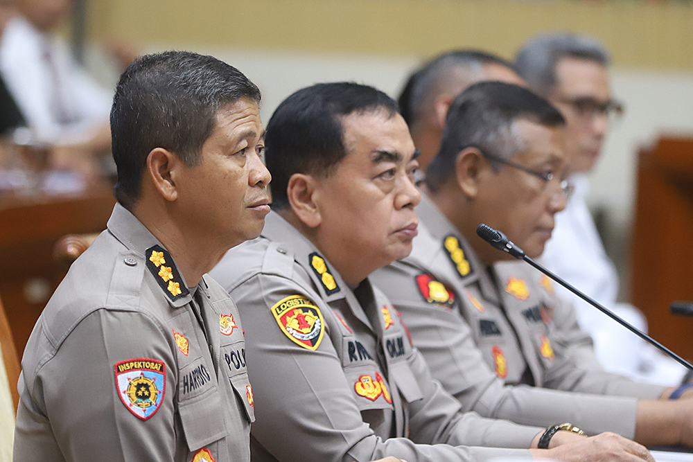 Komisi III DPR RI menggelar  Rapat Dengar Pendapat (RDP) terkait kasus sengketa tanah di wilayah hukum Polda  Sulawesi Selatan. (BeritaNasional/Elvis Sendouw)