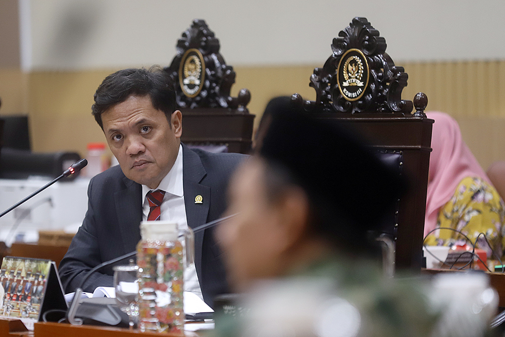 Komisi III gelar Rapat Dengar Pendapat (RDP) bahas  penipuan perjalanan haji dan umrah PT Khasanah Tamma International (Hanania Group). (BeritaNasional/Elvis Sendouw)