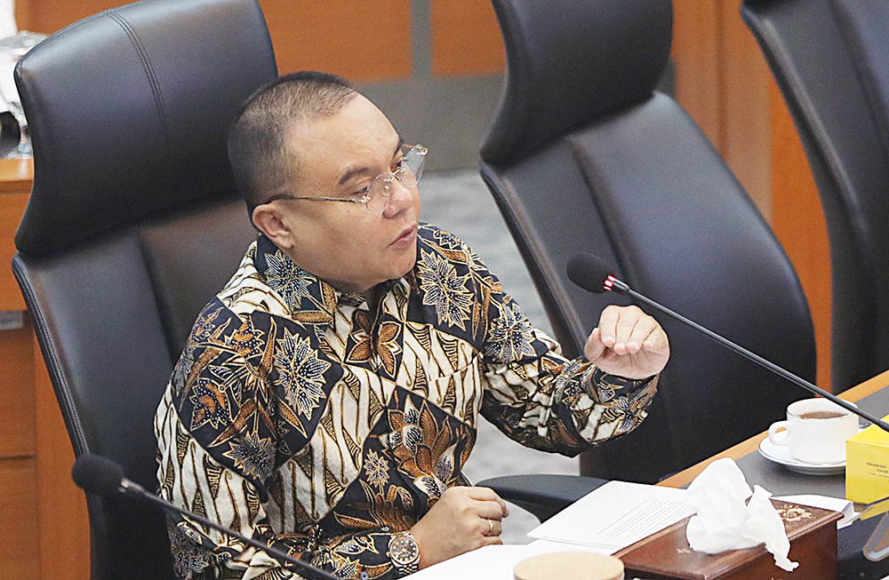 Pimpinan DPR RI Prof Sufmi Dasco Ahmad hadiri Rakor Komisi VIII bahas persiapan haji. (BeritaNasional/Elvis Sendouw)