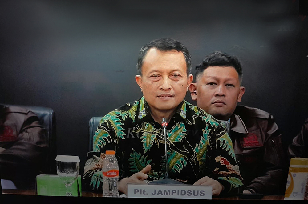 Kejaksaan Agung, Komisi III dan Kortas Tipidkor gelar konferensi pers terkai kasus dugaan korupsi eks Jampidsus. (BeritaNasional/Elvis Sendouw)