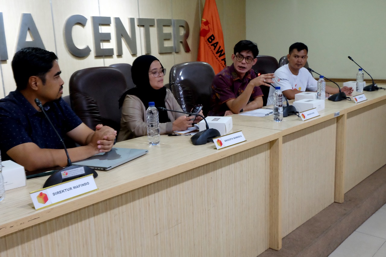 Bawaslu bersama KPPD gelar diskusi publik dengan mengangkat tema “Antisipasi Perkembangan AI dan Model Pengawasan Digital di Pemilu”. (BeritaNasional/Elvis Sendouw)