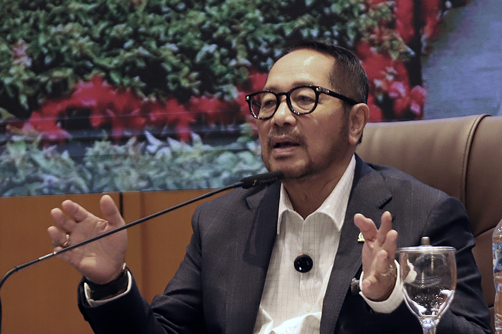 Diskusi KWP bekerja sama dengan DPR bahas Ekonomi Geopoltik. (BeritaNasional/Elvis Sendouw)