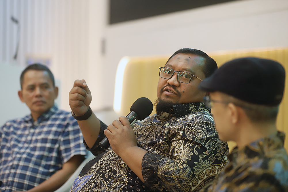 Diskusi Refleksi Akhir Tahun 2025 dengan tema "Refleksi Akhir Tahun : Membangun Solidaritas Bersama Ditengah Bencana". (BeritaNasional/Elvis Sendouw)
