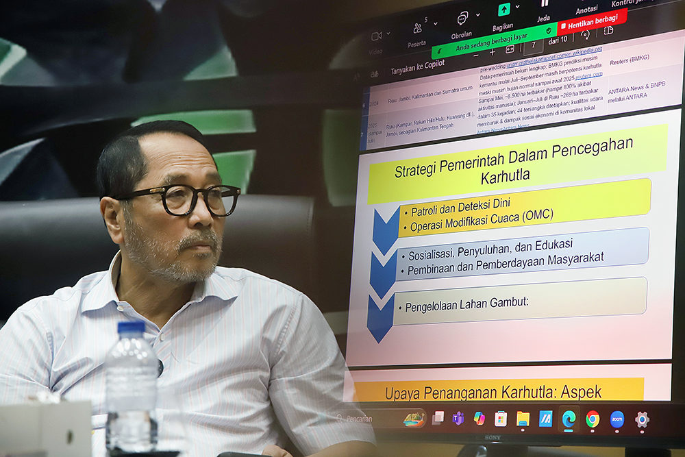 KWP Bersama DPR Gelar Diskusi Bahas Karhutla Diskusi Dialektika Demokrasi Dengan tema;"Mendorong Penguatan Penanganan dan Pencegahan demi Menekan Penyebaran Karhutla." (BeritaNasional/Elvis Sendouw)