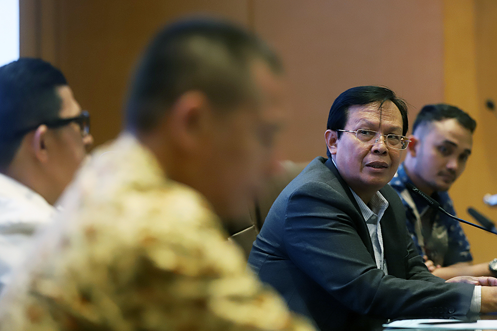 KWP gelar diskusi yang bertajuk "MKMK Dinilai Tidak Berwenang Batalkan Keppres Pengangkatan MK?". (BeritaNasional/Elvis Sendouw)