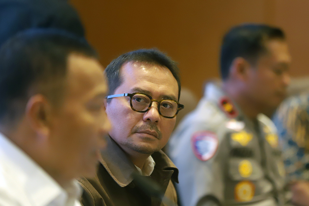 Diskusi Dialektika Demokrasi mengangkat tema “Sinergi Pemerintah dan Stakeholder Buat Mudik 2026 Aman dan Nyaman" di ruang Abdul Muis, Kompleks Parlemen, Senayan, Jakarta. (BeritaNasional/Elvis Sendouw)