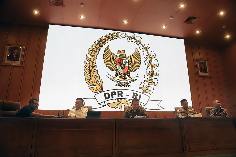 Diskusi Dialektika Demokrasi mengangkat tema “Sinergi Pemerintah dan Stakeholder Buat Mudik 2026 Aman dan Nyaman" di ruang Abdul Muis, Kompleks Parlemen, Senayan, Jakarta. (BeritaNasional/Elvis Sendouw)